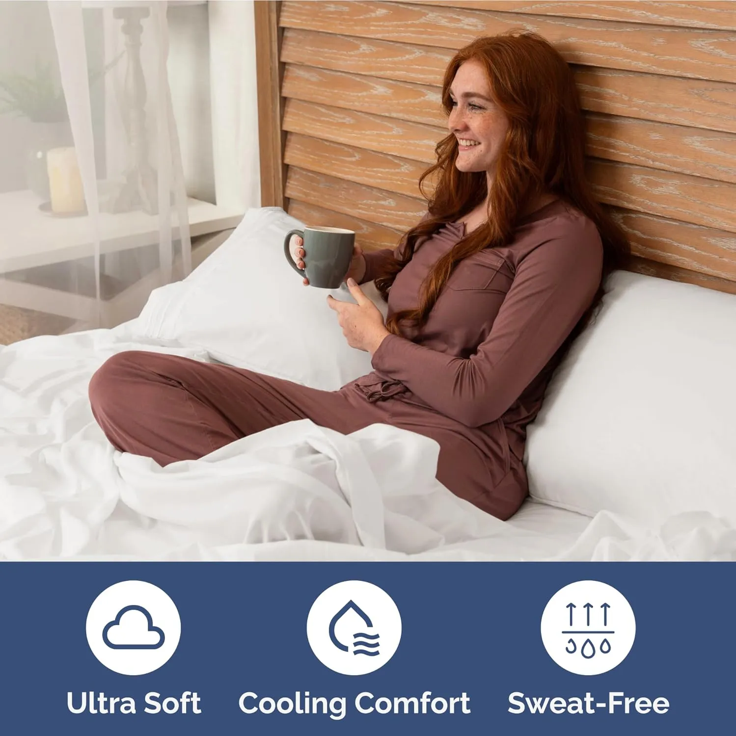 Extra Deep Twin Sheet Set - 4 Piece Breathable & Cooling Sheets - Hotel Luxury Bedding Set w/18-24 Inch Extra Deep Pockets - Easy Fit - Super Soft, Wrinkle Free and Comfy - Antique White, Twin Size