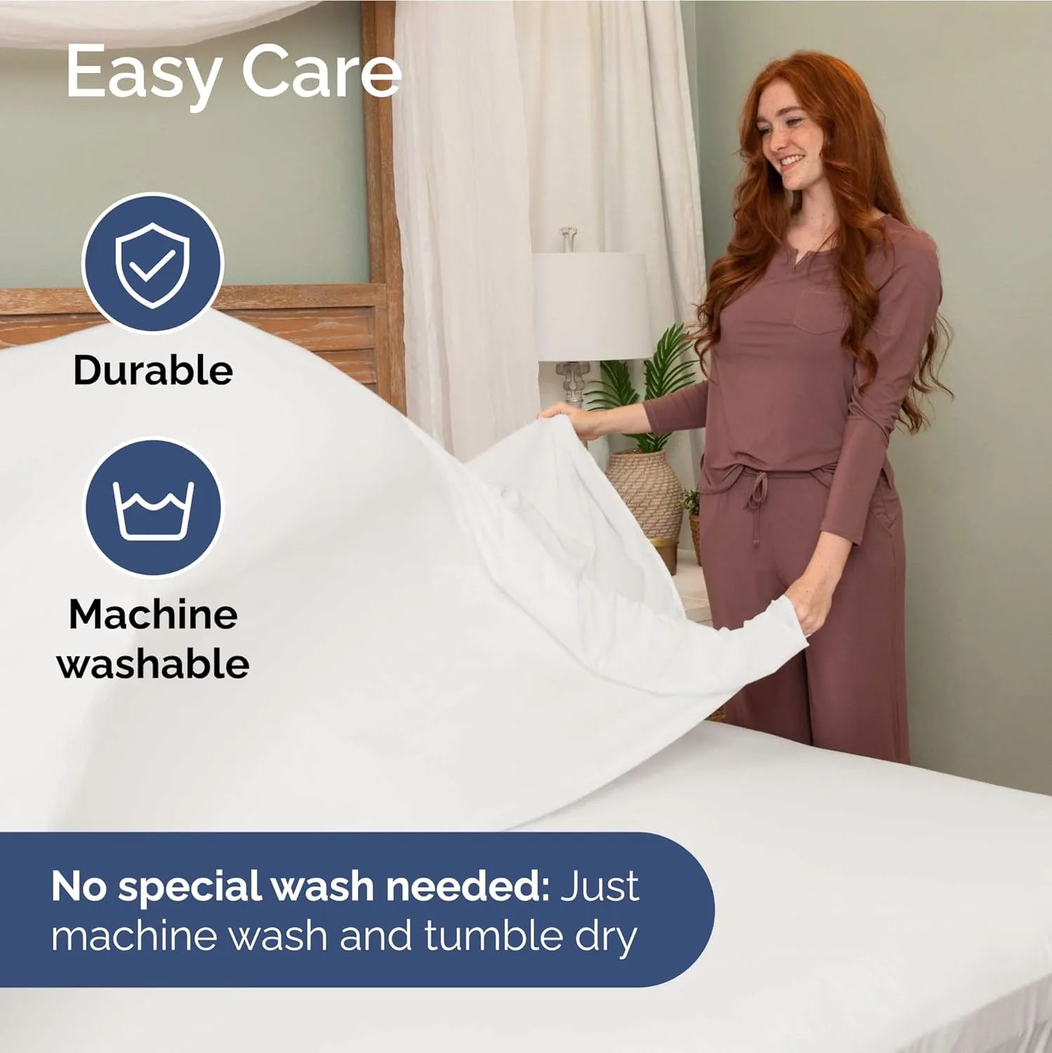 Extra Deep Twin Sheet Set - 4 Piece Breathable & Cooling Sheets - Hotel Luxury Bedding Set w/18-24 Inch Extra Deep Pockets - Easy Fit - Super Soft, Wrinkle Free and Comfy - Antique White, Twin Size