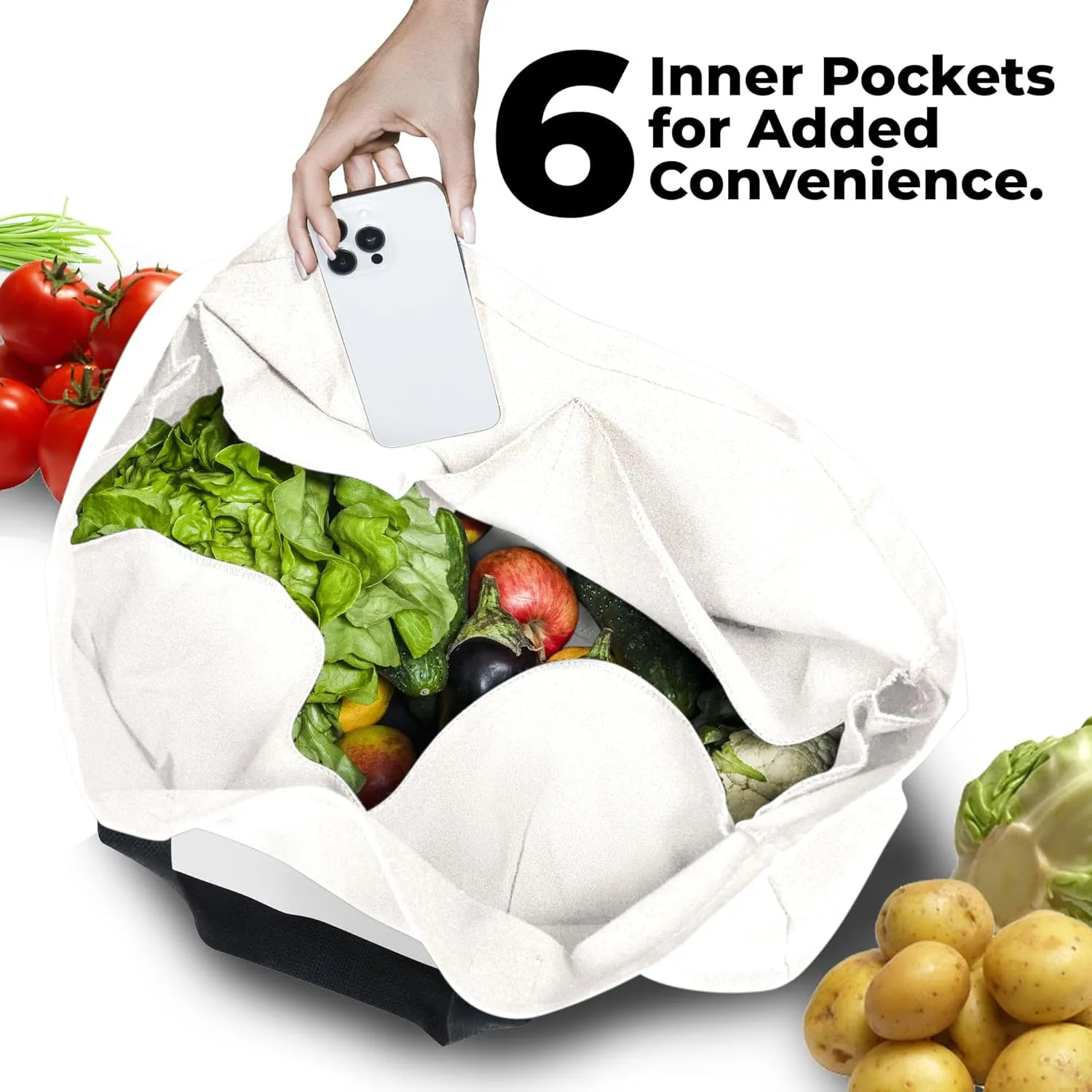 Extra Large Canvas Tote Bag - Big Largest Reusable Grocery