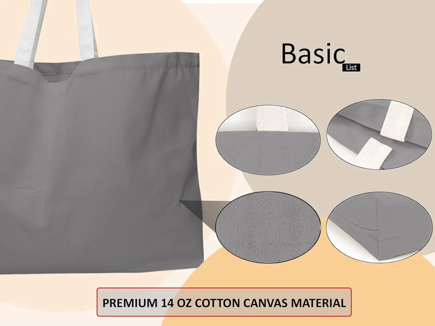 Extra Large Canvas Tote Bag - Big Largest Reusable Grocery