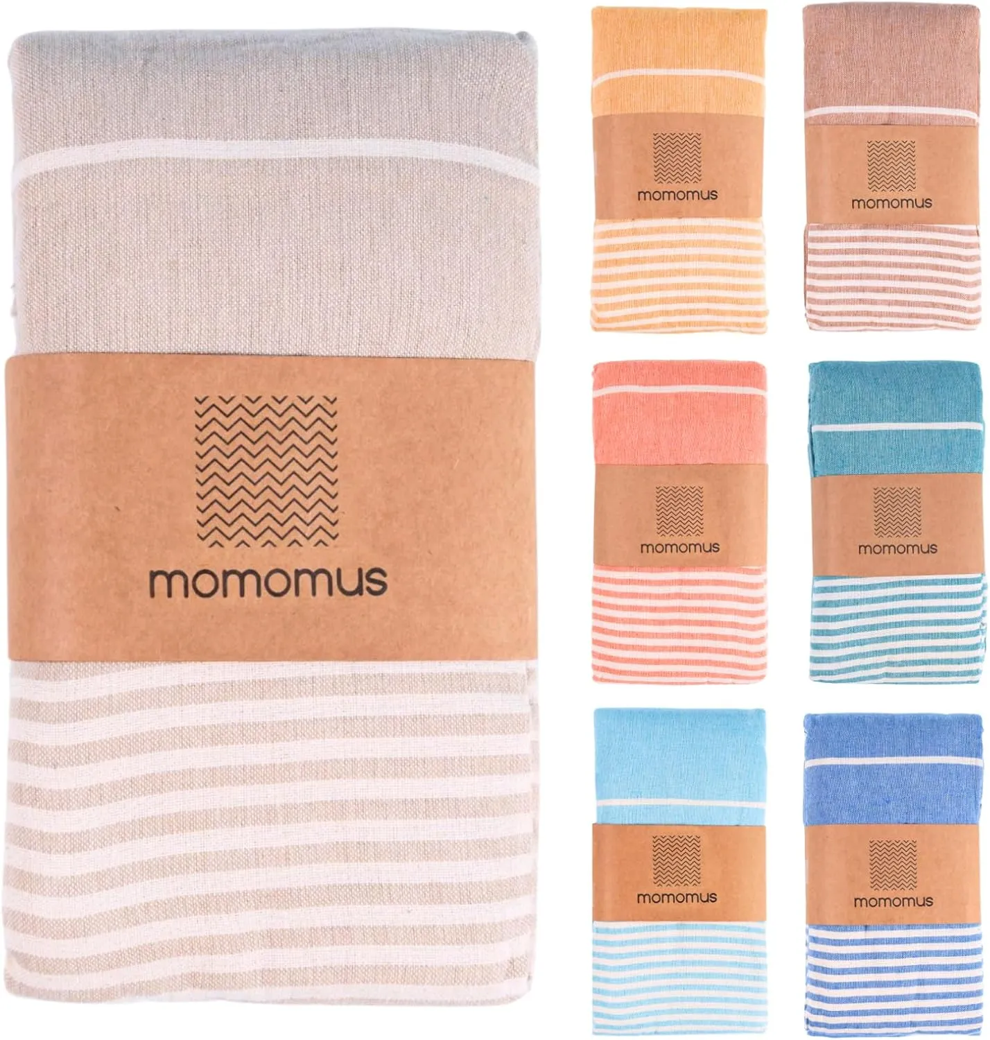 Extra Large Turkish Beach Towel Style – Made of 100% Cotton for Sand-Free Comfort | Oversized Beach Towel – Sandproof Beach Blanket – Big Beach Mat - Outdoor Picnic (Beige, 83x94 in)