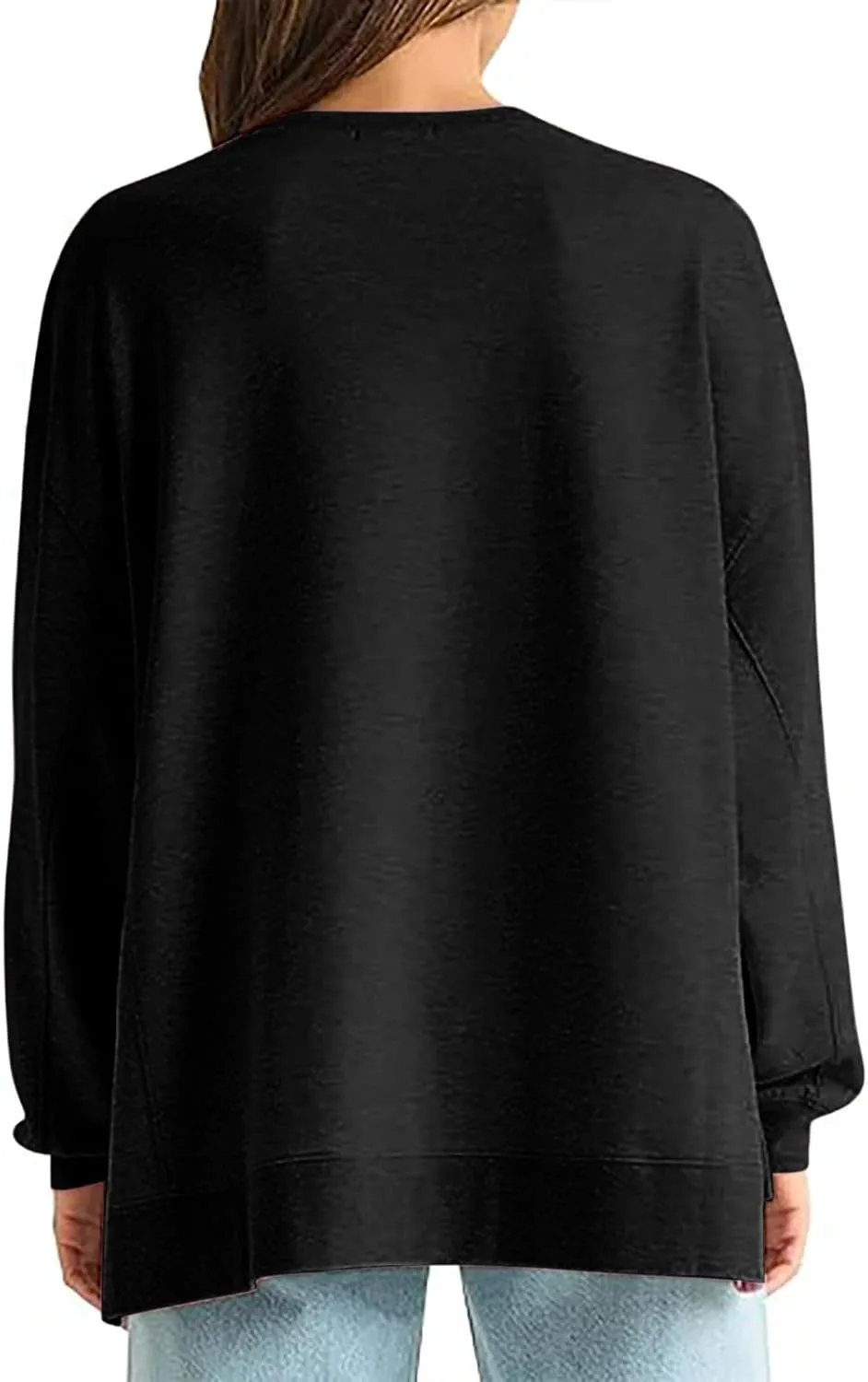 Fall Shirts for Women 2024 Trendy Plus Size Crewneck Sweatshirts Casual Long Sleeve Shirts Oversized Pullover Tops