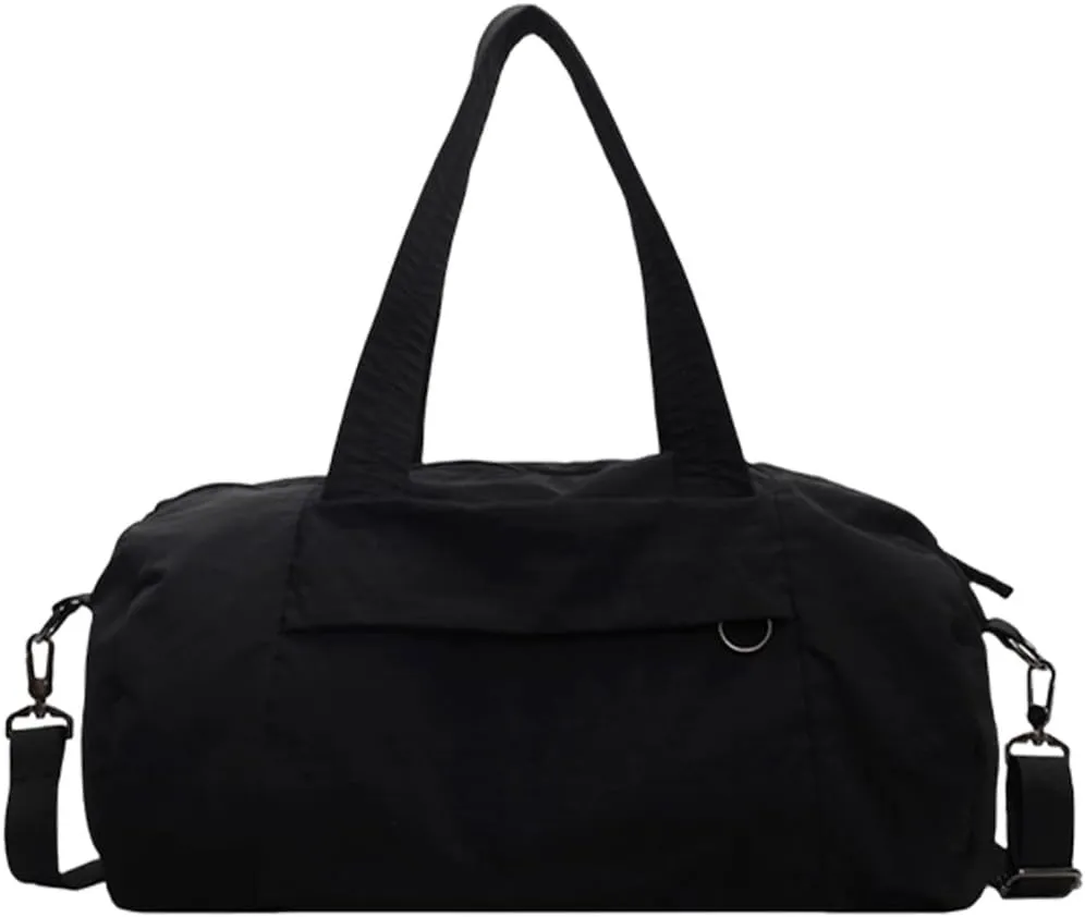 Fashionable Travel Carry Shoulder Bag for Women Spacious Fitness Gym Bags Nylon Handbag with Multiple Compartments
