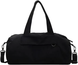 Fashionable Travel Carry Shoulder Bag for Women Spacious Fitness Gym Bags Nylon Handbag with Multiple Compartments