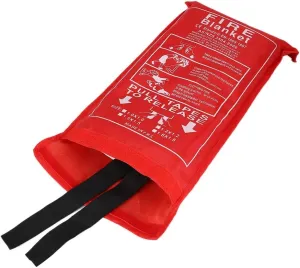 Fiberglass Emergency Fire Safety Blanket 1.8 x 1.8m Essential for Kitchen Camping Fireplace Grill Car (1.2mx1.2m)