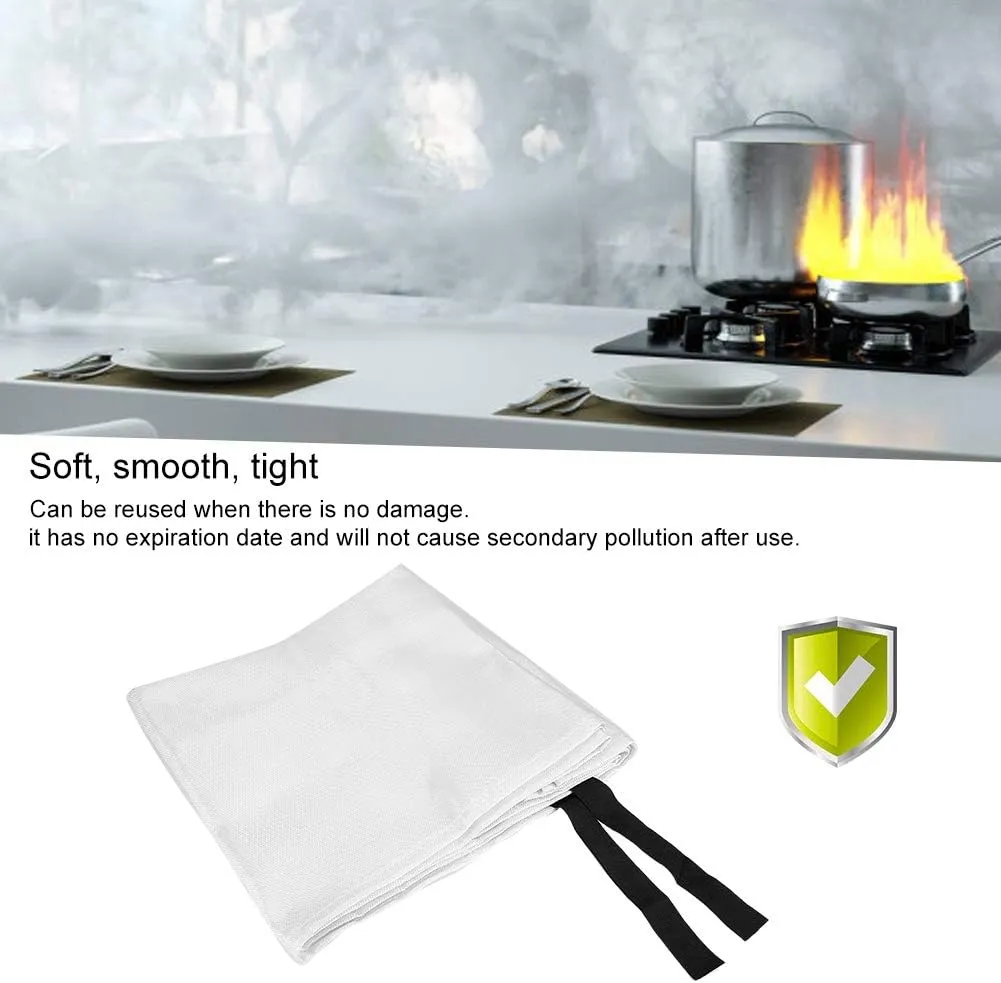 Fiberglass Emergency Fire Safety Blanket 1.8 x 1.8m Essential for Kitchen Camping Fireplace Grill Car (1.2mx1.2m)
