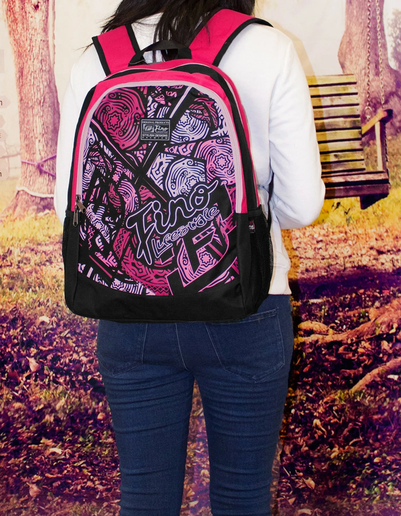 Fino SK-X6549 17'' Unisex Graffiti Backpack