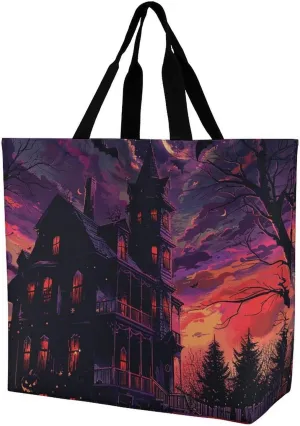 Fire And Ice Dragons Tote Bag for Women Reusable Grocery Shoulder Bags Shopping Bag for Travel, Groceries