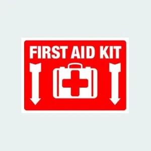First Aid Kit Sticker Decal Self Adhesive Safety Emergency kit Medical 14.29" Wide