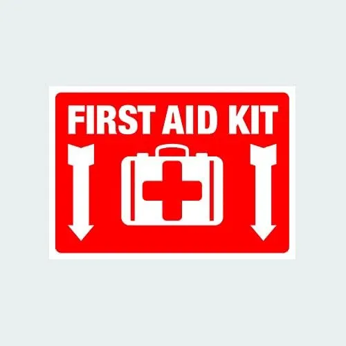 First Aid Kit Sticker Decal Self Adhesive Safety Emergency kit Medical 14.29" Wide