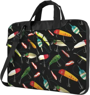 Fishing Lure Print Laptop Bag,Can Use It Freely As A Shoulder Bag,Crossbody Bag,And Briefcase