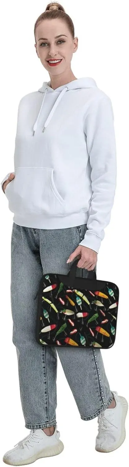 Fishing Lure Print Laptop Bag,Can Use It Freely As A Shoulder Bag,Crossbody Bag,And Briefcase