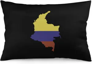 Flag Map of Colombia Long Full Body Pillow Cover Ultra Soft Throw Pillowcases Case for Sleeping with Hidden Zipped 16 "x24