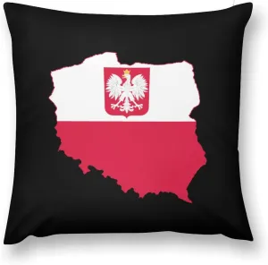 Flag Map of Poland Novelty Pillow Case Bedding Pillowcase for Bedroom Couch Home Decoration 16 "x16