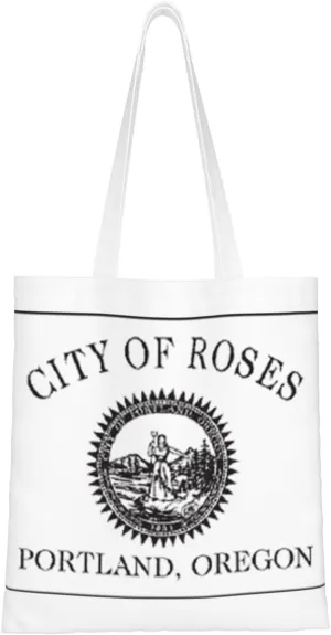 Flag Of Portland, Oregon (1950) Tote Bag for Women Canvas Shopping Bags Reusable Large Capacity Casual Shoulder Handbags Grocery Bags DIY Gift Bags