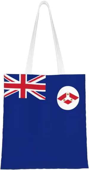 Flag Of The British Straits Settlements (1904–1925) Tote Bag for Women Canvas Shopping Bags Reusable Beach Bag Grocery Bags Tote Shoulder Bag Gift Bags