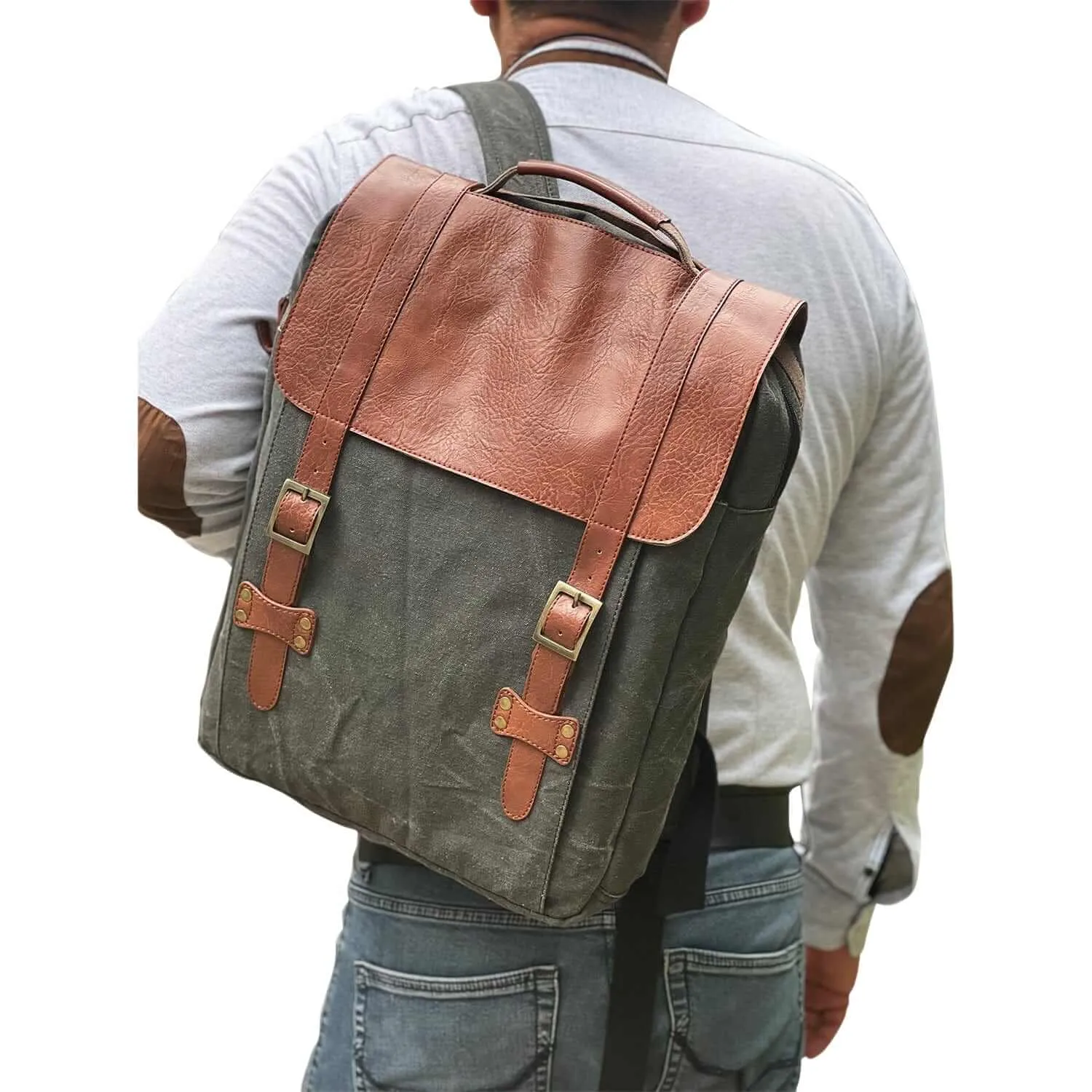 Flap Backpack For Men & Women - Black