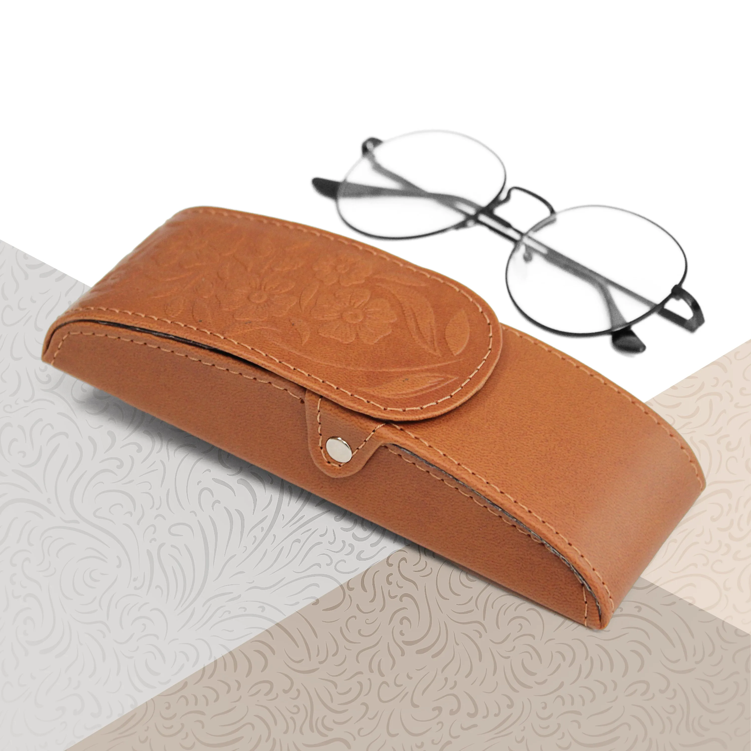 Floral Hard Eyeglass Case for Women - Stylish and Durable Glasses Protection