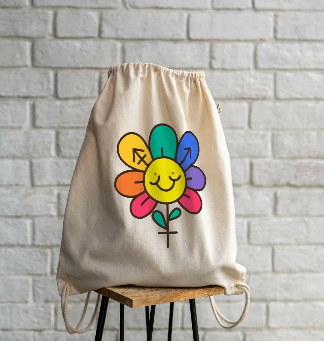 Flower Drawstring Bag