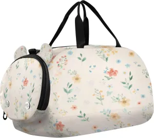 Flower Kids Overnight Sports Duffel Bags with Shoe Compartment & Wet Pocket Travel Sport Gym Bag for Girls Boys