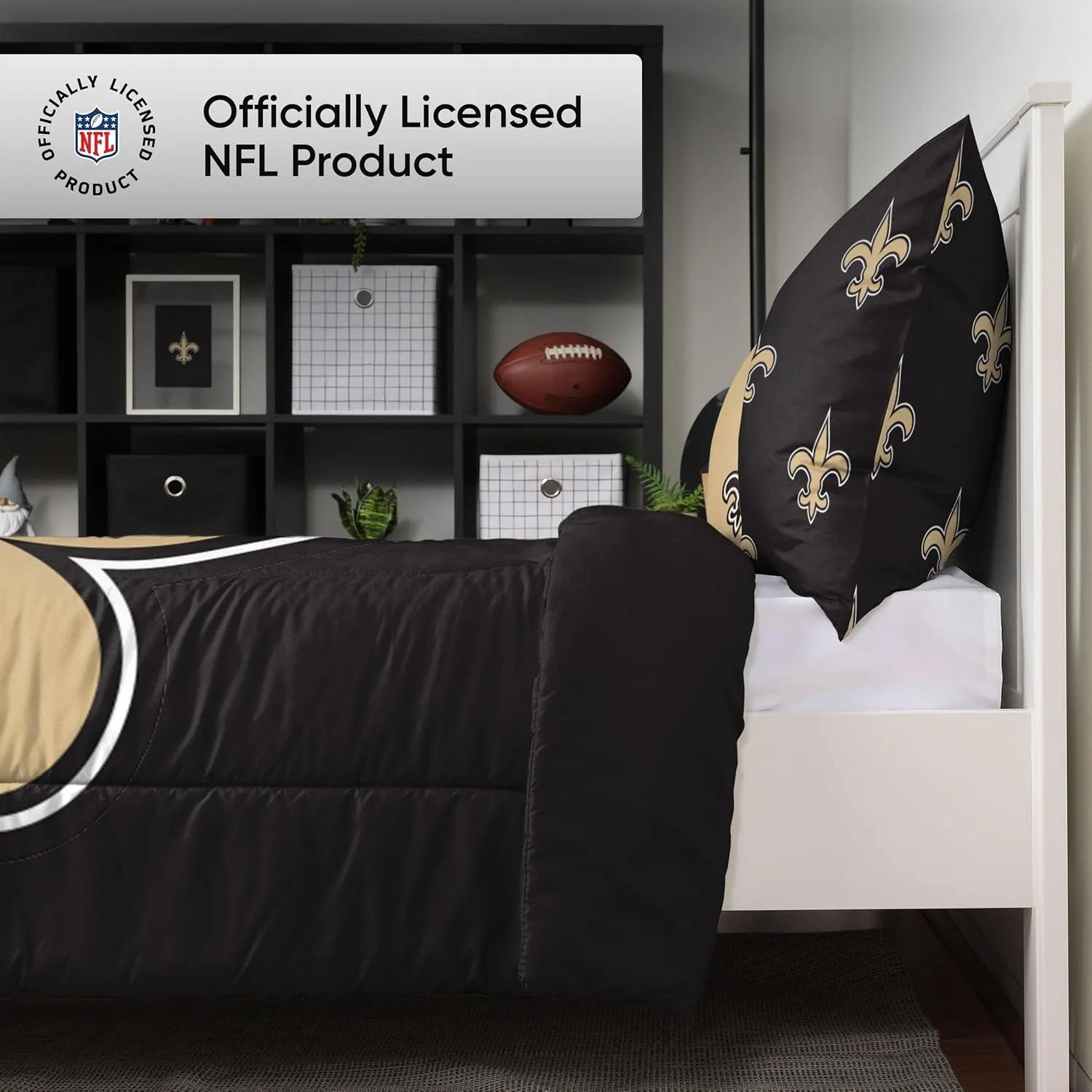 FOCO NFL Team Logo Bed in a Bag Comforter Bedding 3-Piece Set