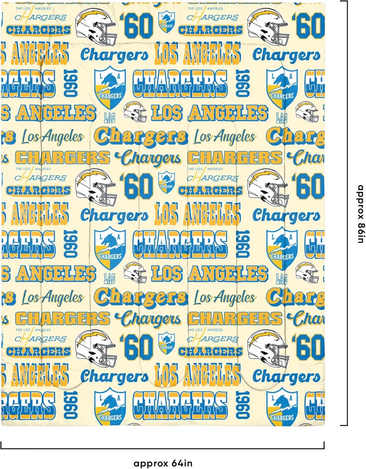 FOCO NFL Unisex-Adult NFL Team Logo Bed in a Bag Comforter Sheets Pillow Cases Bedding 5-Piece Set