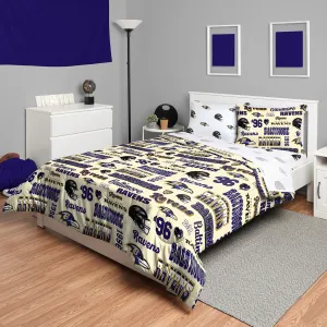 FOCO Unisex-Adult NFL Team Logo Bed in a Bag Comforter Sheets Pillow Cases Bedding 5-Piece Set