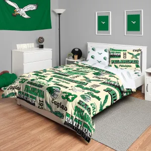 FOCO Unisex-Adult NFL Team Logo Bed in a Bag Comforter Sheets Pillow Cases Bedding 5-Piece Set