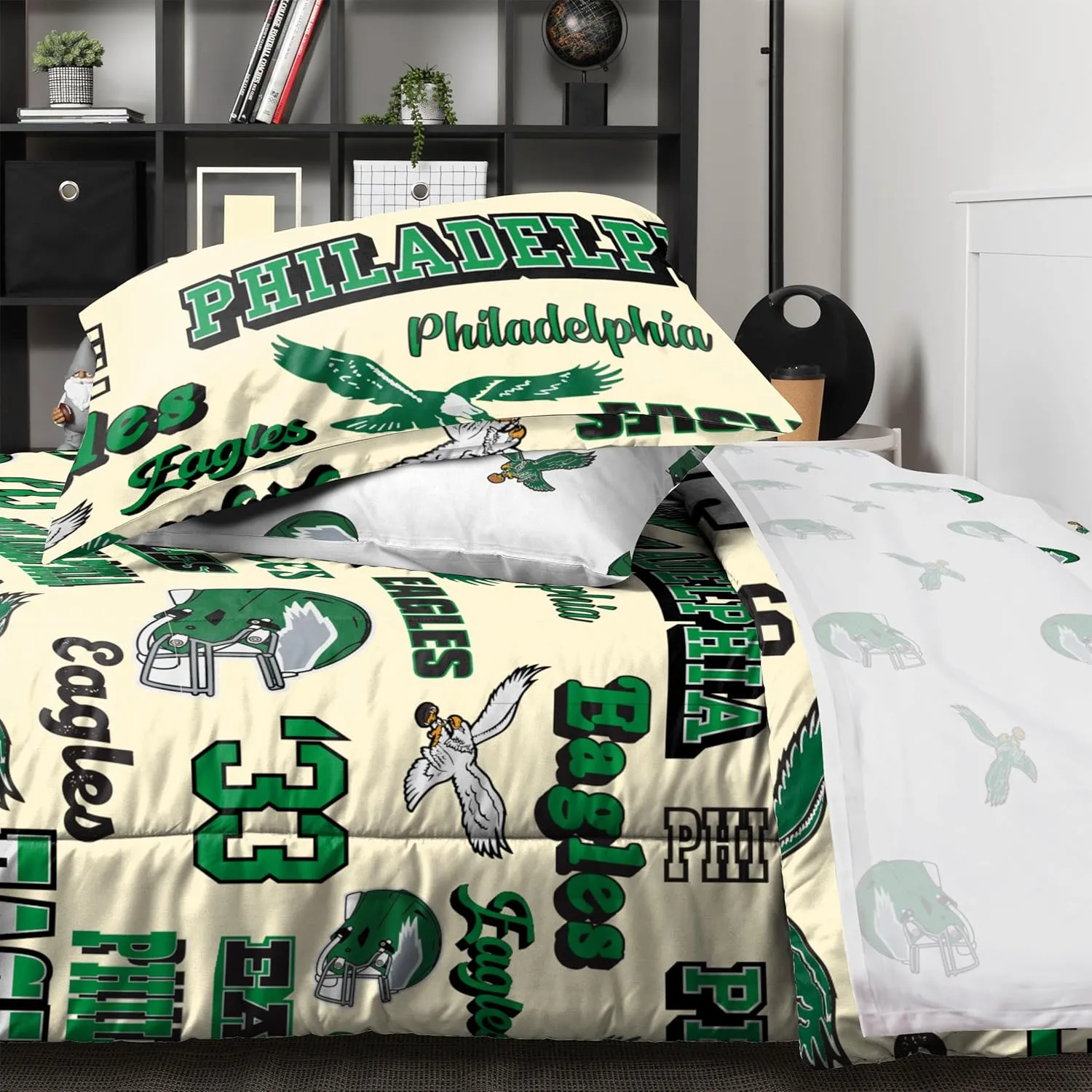 FOCO Unisex-Adult NFL Team Logo Bed in a Bag Comforter Sheets Pillow Cases Bedding 5-Piece Set