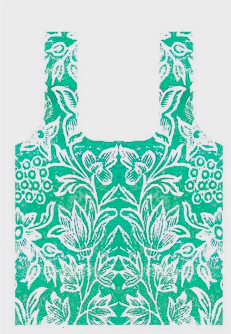 Fold Up Shopping Bag - Spice Island Verdigris