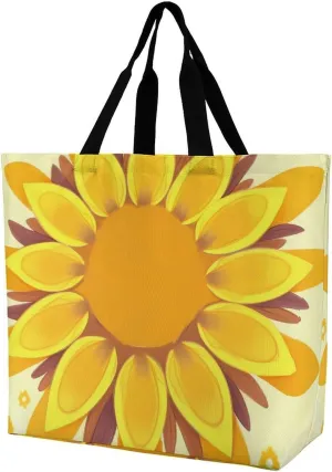 Foldable Grocery Bag Reusable Shopping Bag The Deep Blue Sea Tote Bag Casual Handbags for Work Shopping