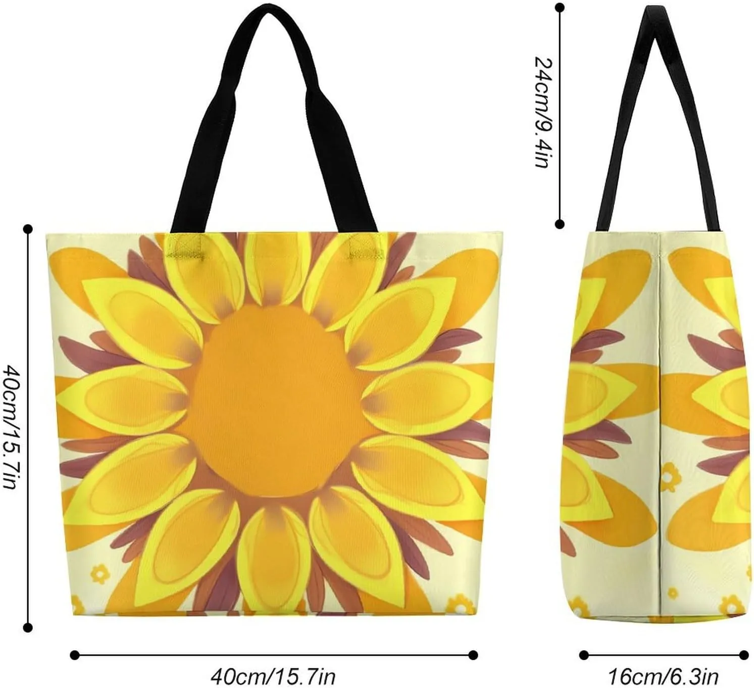 Foldable Grocery Bag Reusable Shopping Bag The Deep Blue Sea Tote Bag Casual Handbags for Work Shopping