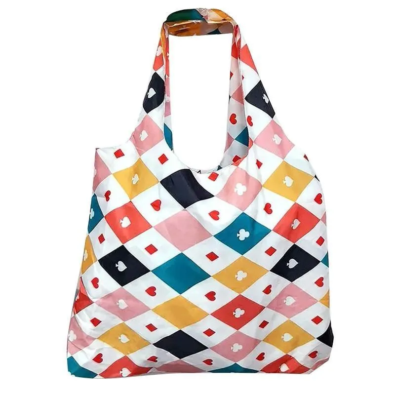 Foldable Shopping Bag Travel One-Shoulder Bag Portable Storage Bag Waterproof