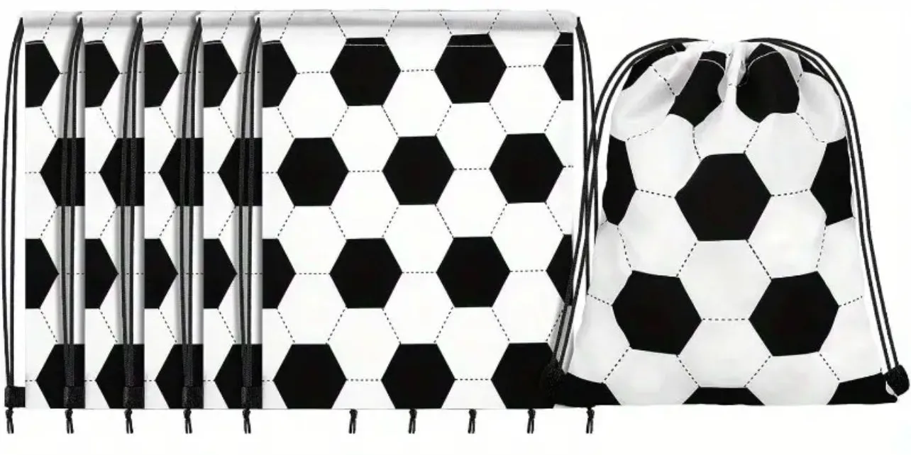Football draw strung bags  30x25cm