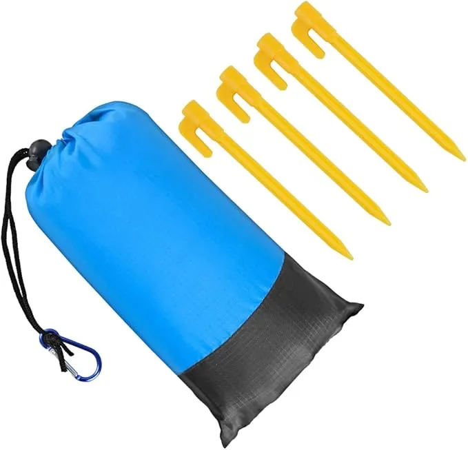 Forbidden Road 83" x 79" Beach Blanket Oversized Waterproof Sandproof Picnic Mat for 1-3 Adults (Blue, 83" x 79" (1-3 Person))