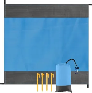Forbidden Road 83" x 79" Beach Blanket Oversized Waterproof Sandproof Picnic Mat for 1-3 Adults (Blue, 83" x 79" (1-3 Person))