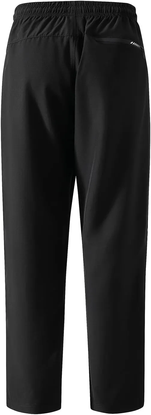 FoxQ Men's Sweatpants Quick Dry Jogger Hiking Pants with Secure Zipper Pockets Athletic Pants for Gym,Running,Workout