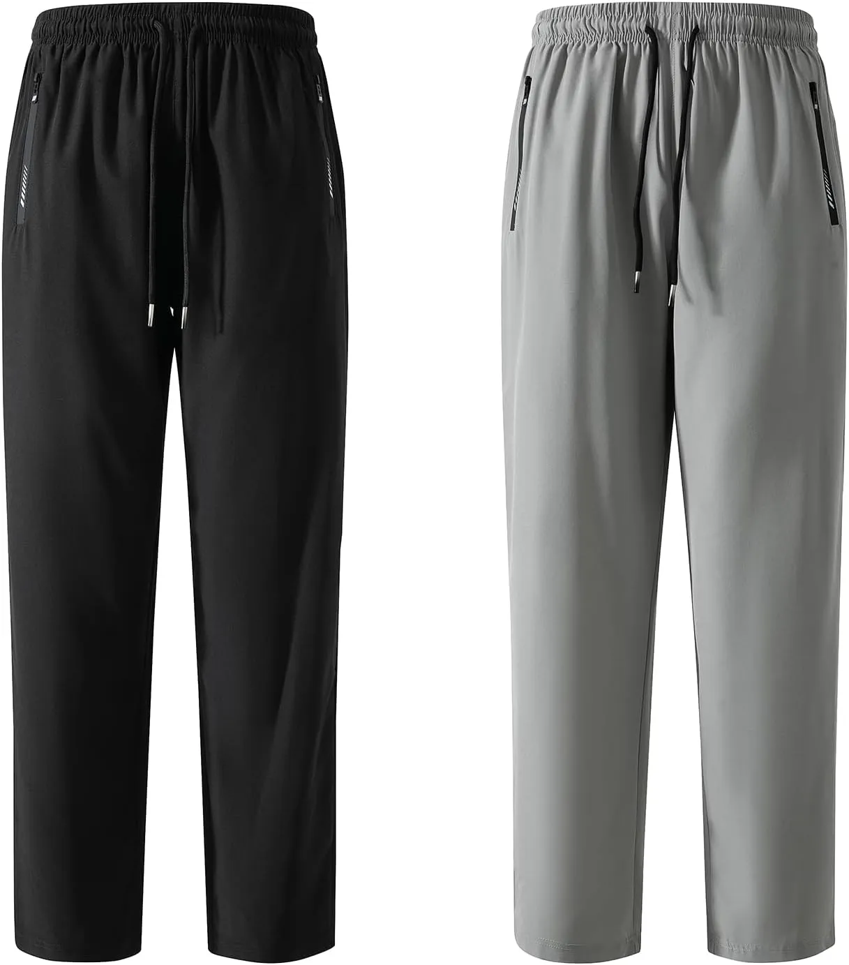 FoxQ Men's Sweatpants Quick Dry Jogger Hiking Pants with Secure Zipper Pockets Athletic Pants for Gym,Running,Workout