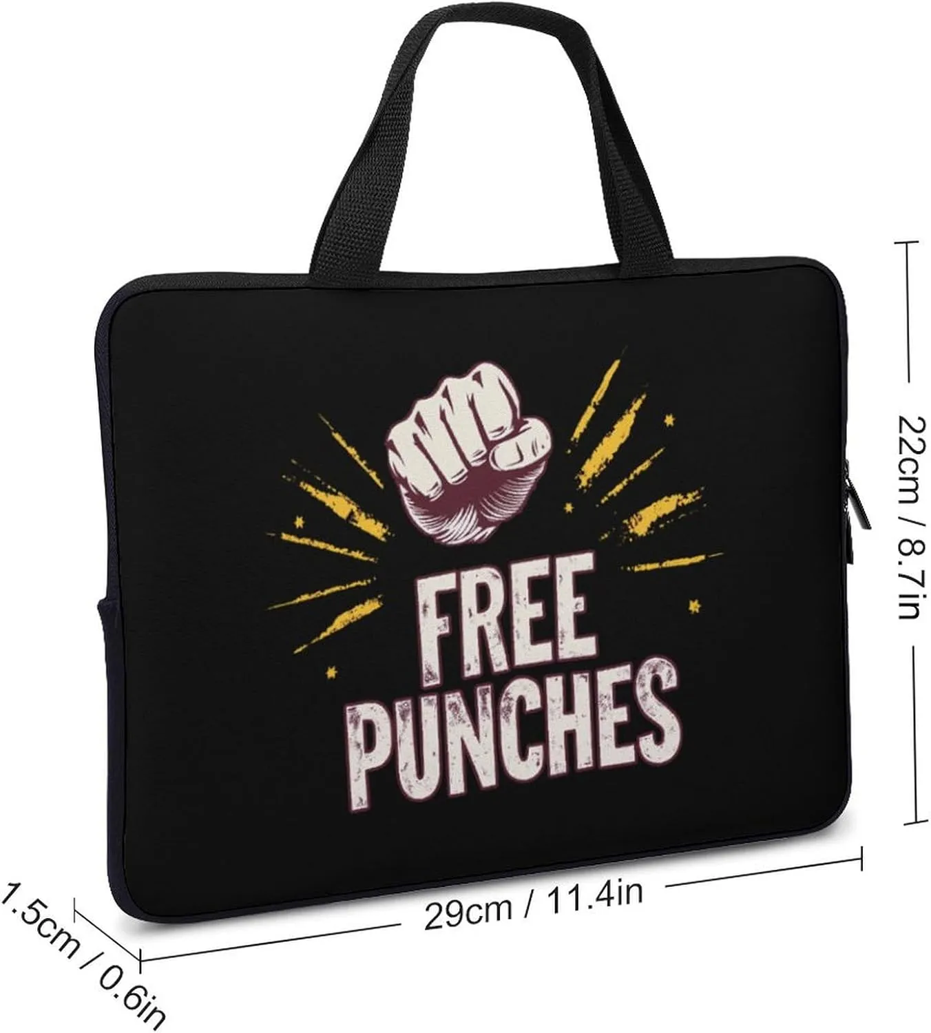 Free Punches Fighting Laptop Sleeve Bag Computer Carrying Case Laptops Protective Cover for Travel Business