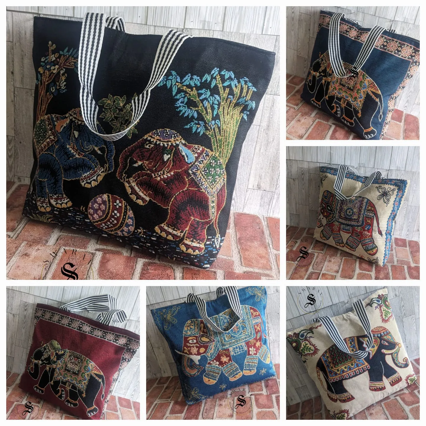 FREE SHIPPING 🚚 Ethnic Khadi cotton Big size Beach/ Tote Bag with premium fabirc lining inside. Size : 18 by 15 by 4 inch. Pack of 6.