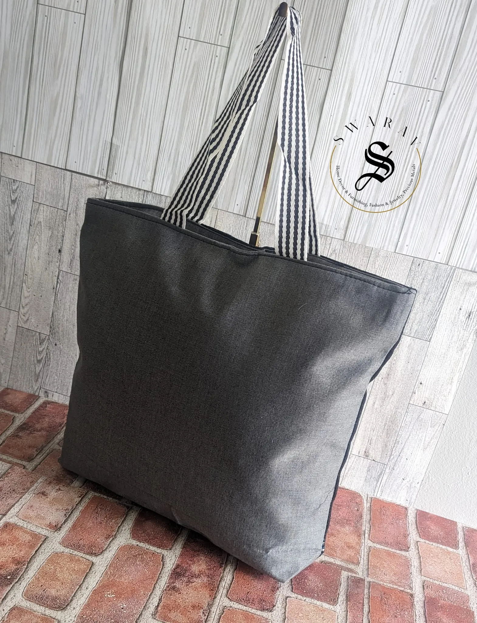 FREE SHIPPING 🚚 Ethnic Khadi cotton Big size Beach/ Tote Bag with premium fabirc lining inside. Size : 18 by 15 by 4 inch. Pack of 6.