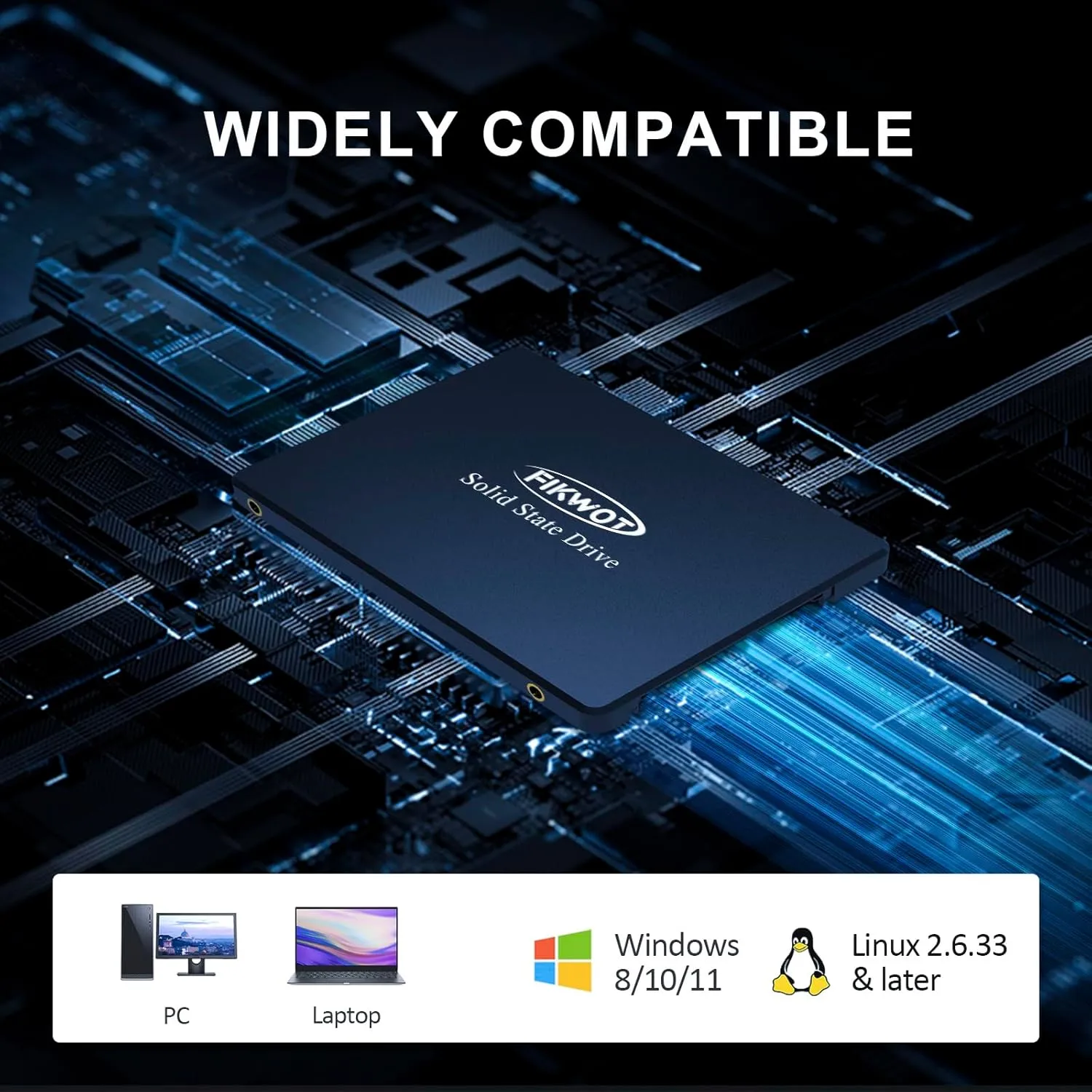FS810 4TB SSD, 2.5" SSD SATA III 6Gb/s, Solid State Drives, Up to 560MB/s, 3D NAND TLC Flash, Internal SSD for Desktops and Laptops(Black)