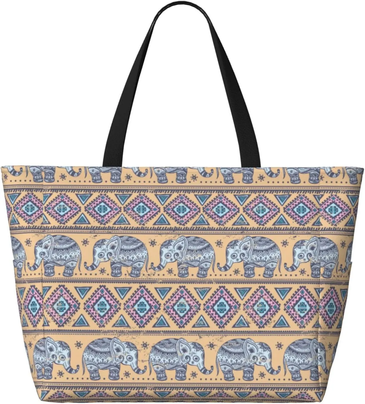 Fun Modern Vegetable Beach Bag Women Tote Bag Pool Bag With Zipper For Gym Grocery Travel With Wet Pocket