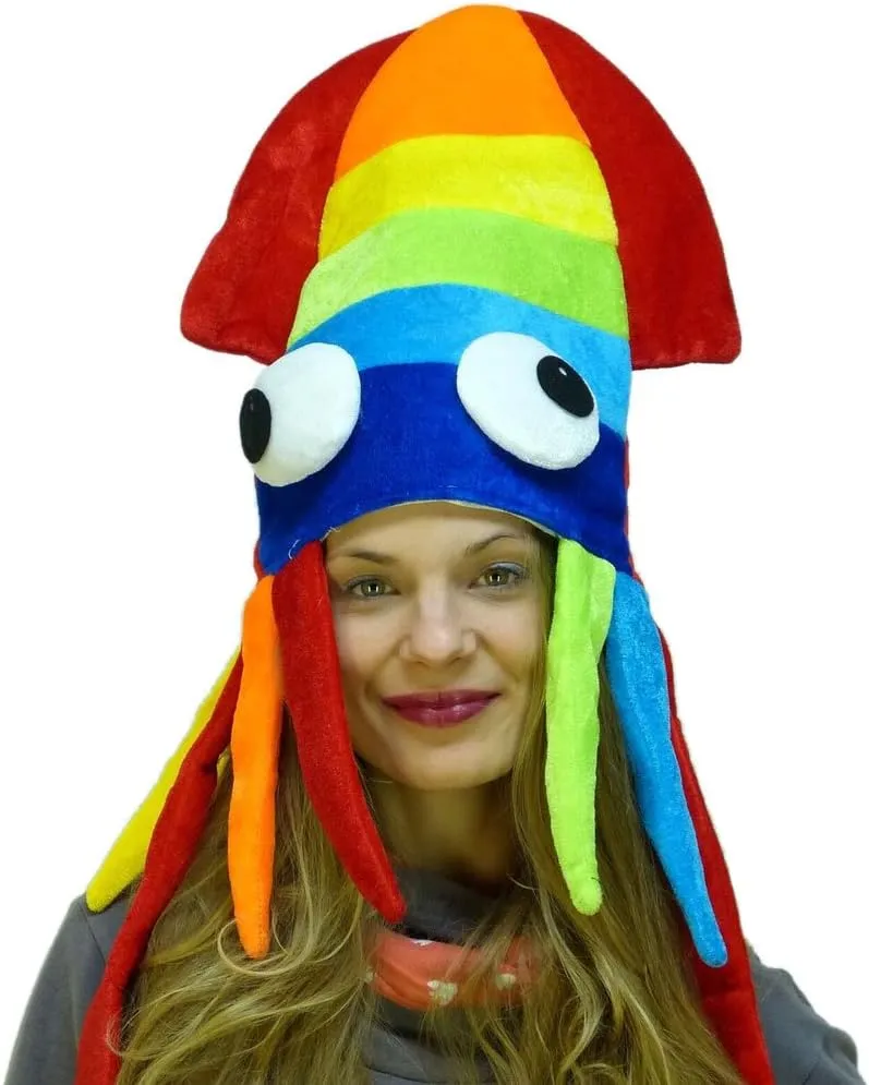 Funny Party Hats Squid Hat - Funny Fun and Crazy Hats in Many Styles