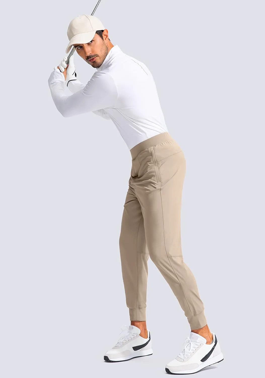 G Gradual Men's Golf Joggers Pants with Zipper Pockets Stretch Sweatpants Slim Fit Track Pants Joggers for Men Work Running