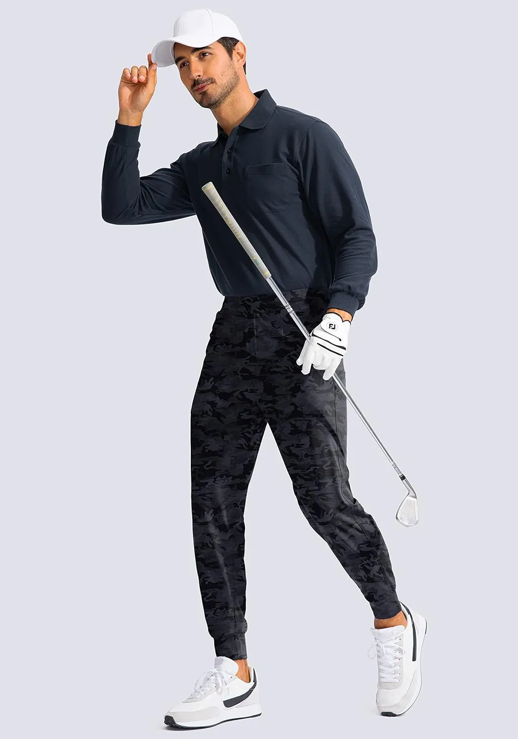 G Gradual Men's Golf Joggers Pants with Zipper Pockets Stretch Sweatpants Slim Fit Track Pants Joggers for Men Work Running