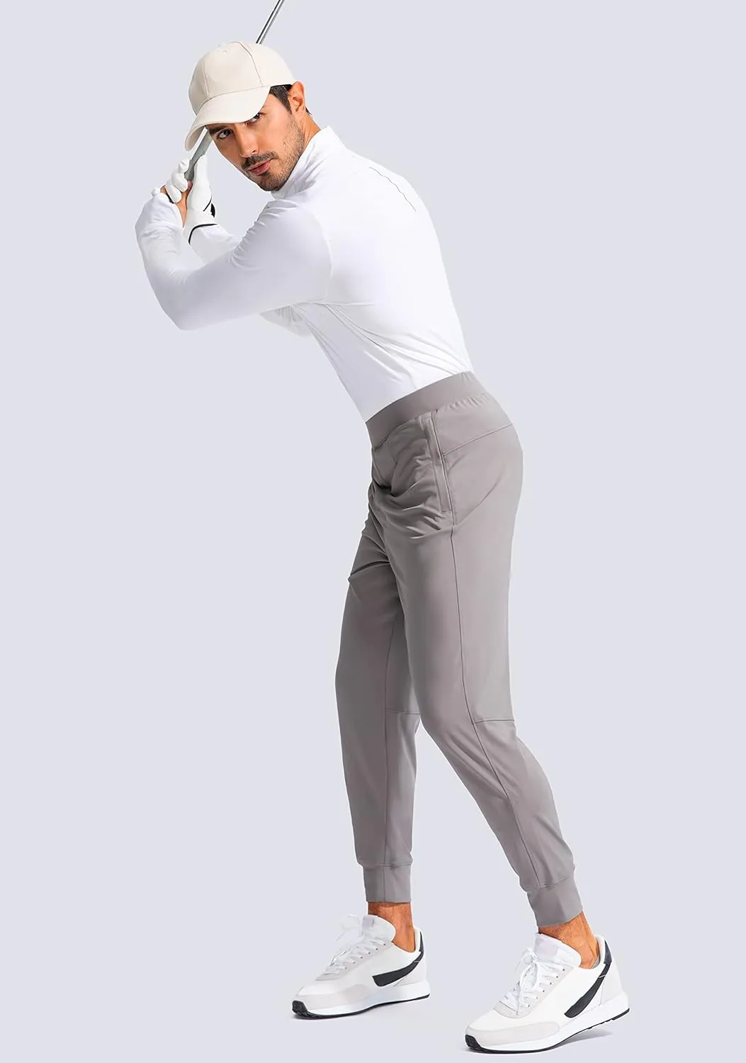 G Gradual Men's Golf Joggers Pants with Zipper Pockets Stretch Sweatpants Slim Fit Track Pants Joggers for Men Work Running