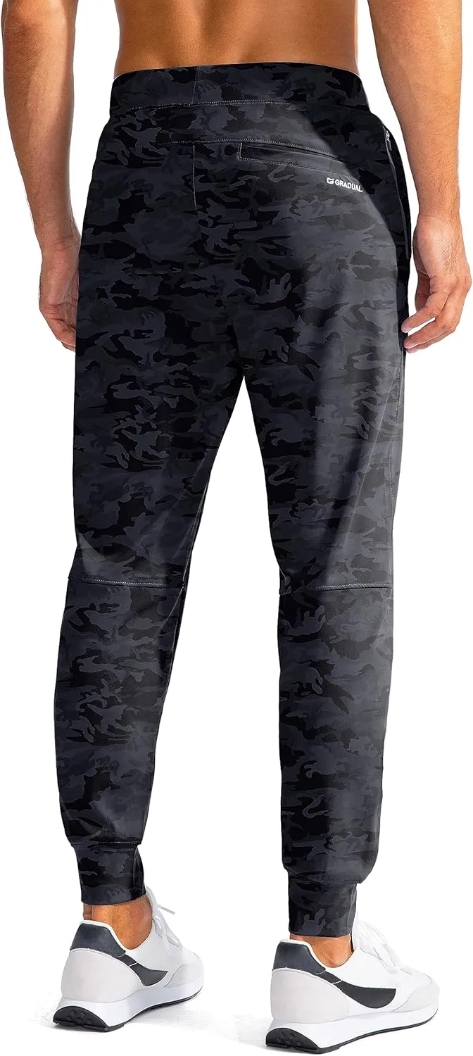 G Gradual Men's Golf Joggers Pants with Zipper Pockets Stretch Sweatpants Slim Fit Track Pants Joggers for Men Work Running