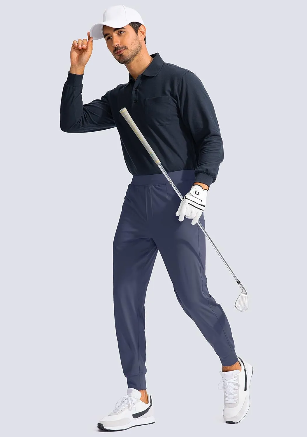 G Gradual Men's Golf Joggers Pants with Zipper Pockets Stretch Sweatpants Slim Fit Track Pants Joggers for Men Work Running