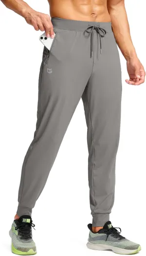 G Gradual Men's Joggers Pants with Zipper Pockets Stretch Sweatpants Athletic Track Pants for Men Workout Running Gym